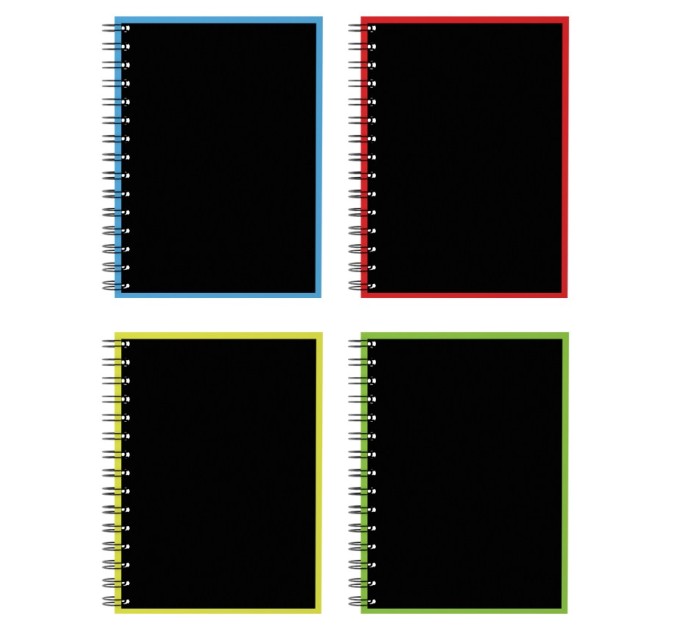 Тетрадь A5, 120 л., клетка на спирали, «Accent», ламинация глянцевая, структурное тиснен 53390