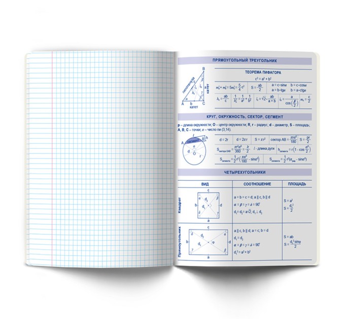Тетрадь предметная А5, 48 л., клетка, «Линия успеха» Геометрия 48ТПСК5_126_2_1