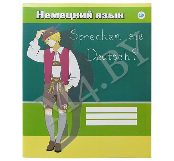 Тетрадь предметная A5, 48 л., клетка, Немецкий язык