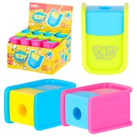 Точилка одинарная с контейнером «POP», Deli R00200