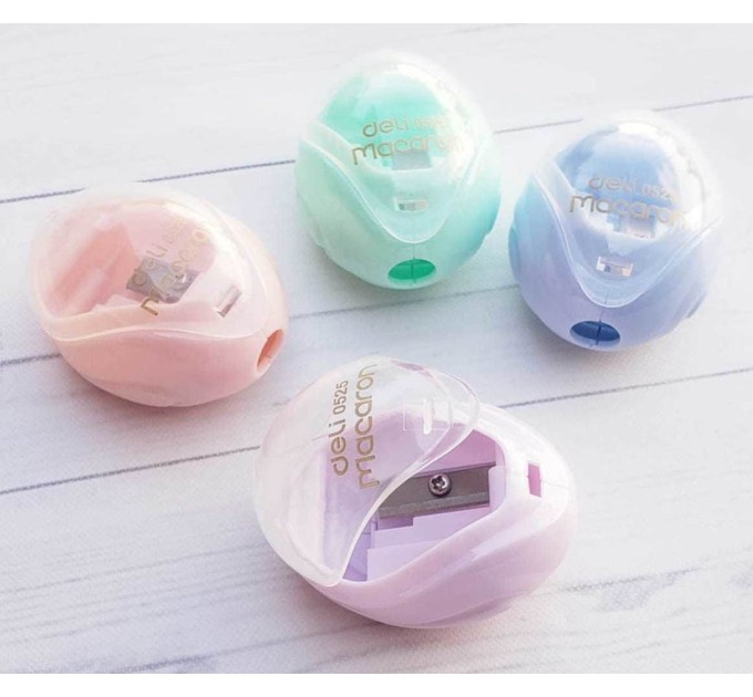 Точилка с контейнером «Macaron», Deli 525 0525