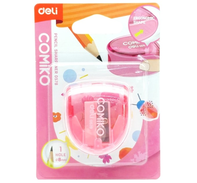 Точилка одинарная с контейнером, «COMIKO», Deli 0578