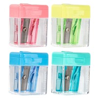 Точилка одинарная с контейнером, прямоугольная, Deli 0574