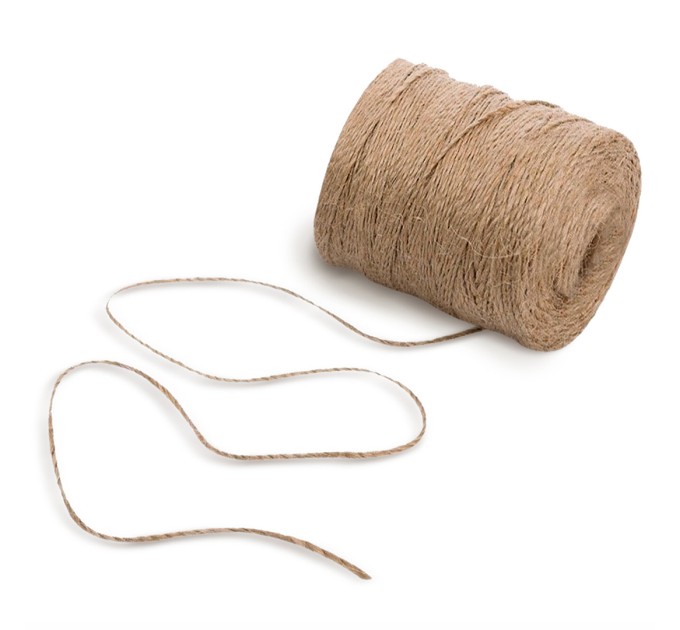 Шпагат джутовый, полированный, длина 1200 м, диаметр 1.8 мм, 2-х ниточный 607942