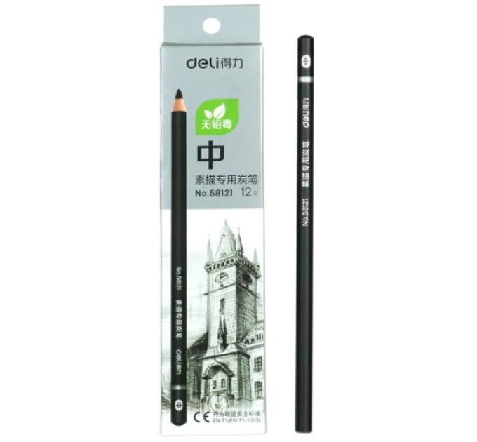 Карандаш угольный средний 58121