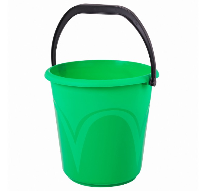 Ведро пластиковое пищевое, зеленое, мерная шкала, 10 л 603893