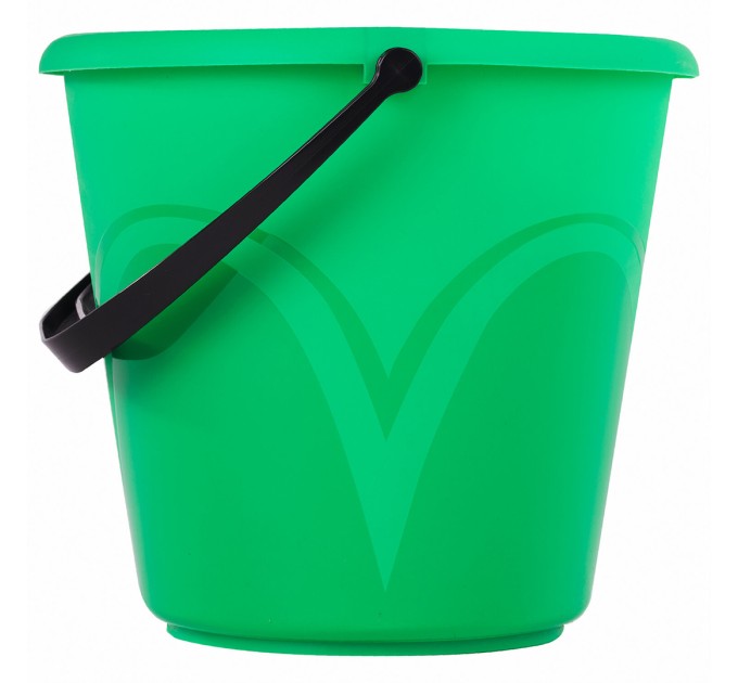 Ведро пластиковое пищевое, зеленое, мерная шкала, 10 л 603893