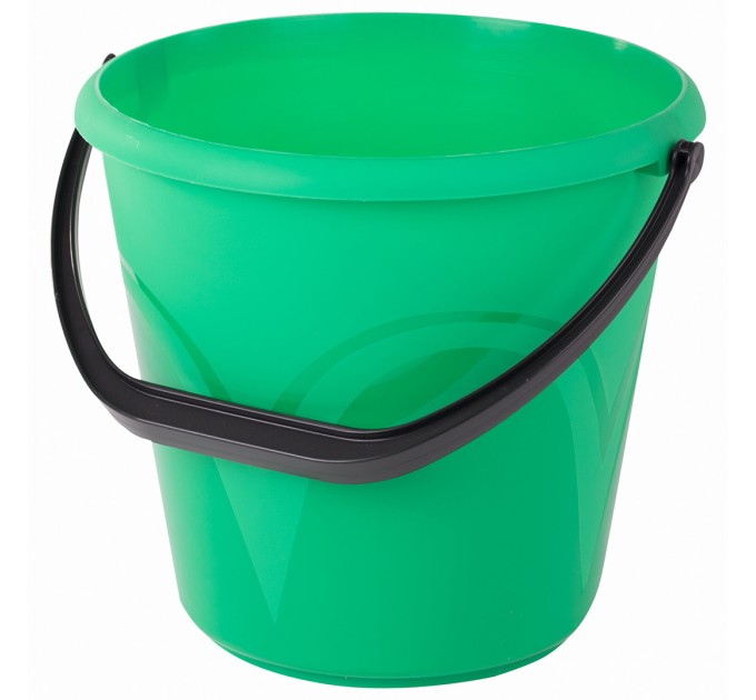 Ведро пластиковое пищевое, зеленое, мерная шкала, 10 л 603893