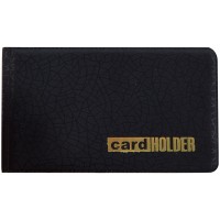 Визитница карманная на 20 визиток, 65х110 мм, ПВХ, черный 260769