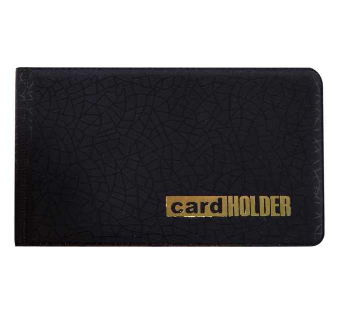 Визитница карманная на 20 визиток, 65х110 мм, ПВХ, черный 260769