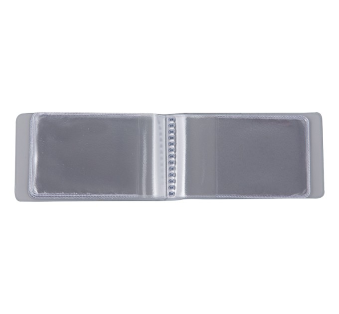 Визитница карманная на 20 визиток, 65х110 мм, ПВХ, черный 260769