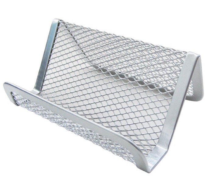 Подставка для визиток металлическая, серебро Z902A