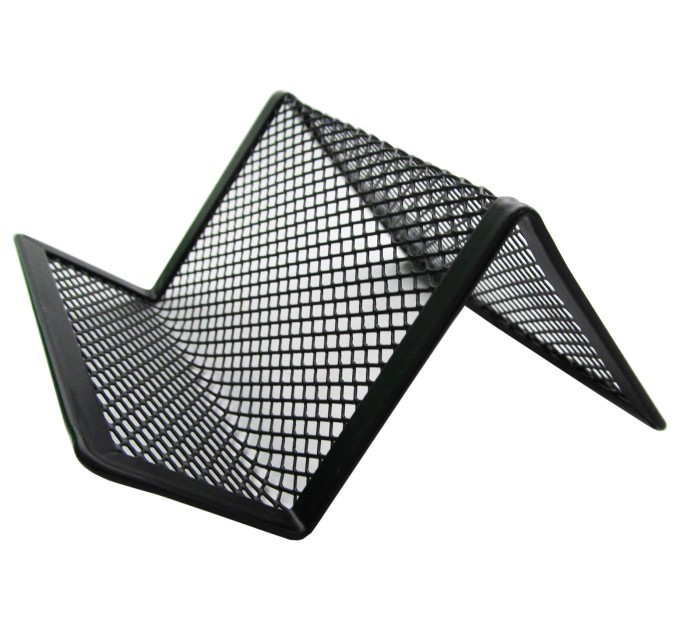 Подставка для визиток металлическая, черная Z902A