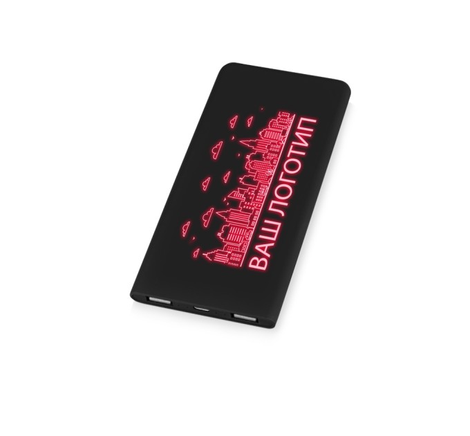 Портативное зарядное устройство с подсветкой логотипа «Faros», soft-touch, 4000 mAh