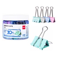 Зажим Deli, 19 мм, цветной, металлический 8555S