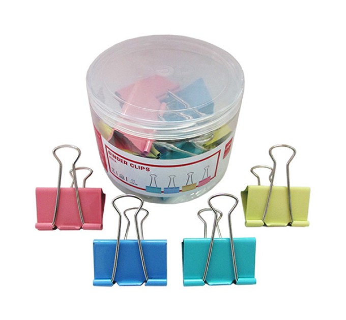 Зажим 51 мм, цветной, 12 шт/уп 8551