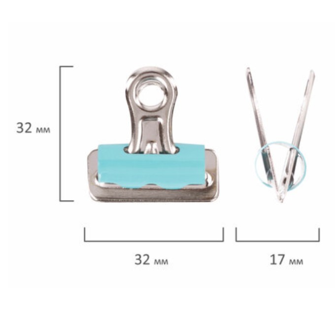 Зажим 32 мм, мощный, Бульдог 223513