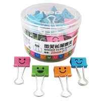 Зажим 25 мм, цветной, Смайл, 48 шт/уп 8486