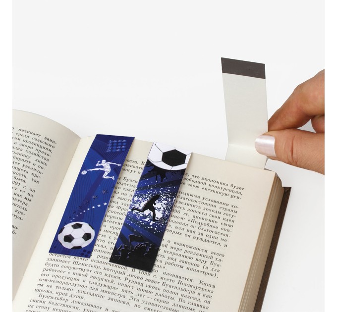 Закладка-магнит для книг 25х196 мм, «Футбол» 111645